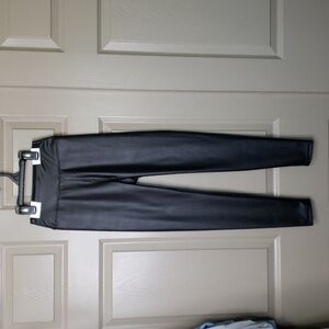 Offline by Aerie Black vegan leather leggings Jeggings size small petite